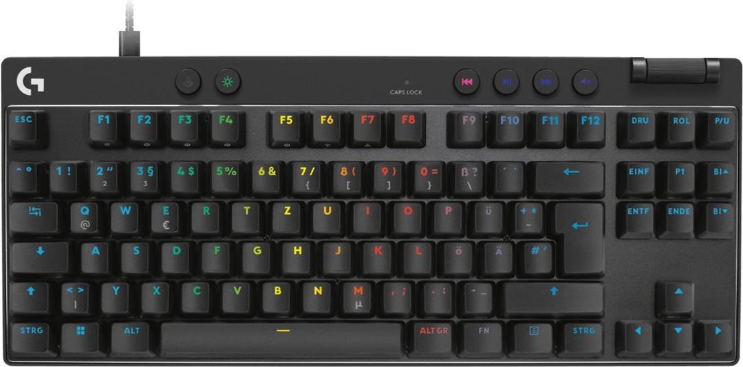 Logitech G PRO X RAPID - Tastatur - TKL - Hintergrundbeleuchtung - USB - QWERTZ - Deutsch - Tastenschalter: Linear - Schwarz (920-013228)
