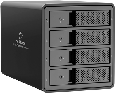 Renkforce RF-6647598 8.9 cm (3.5 Zoll) Festplattengehäuse 4 Bay 3.5 Zoll USB-A (USB 3.0) (RF-6647598)