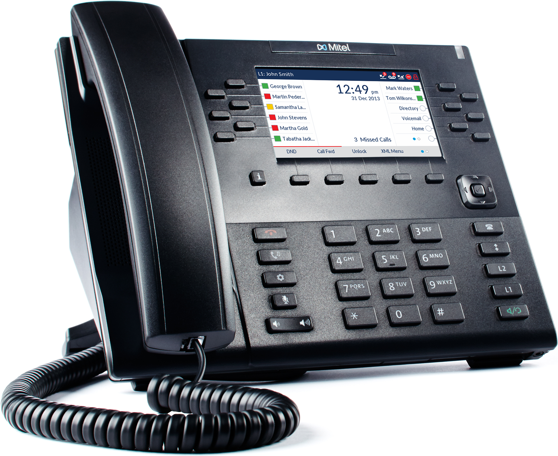 Mitel 6869 SIP Phone - VoIP-Telefon - SIP, RTCP, RTP, SRTP - 24 Leitungen (80C00003AAA-A)