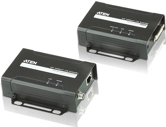 ATEN VanCryst VE601 DVI HDBaseT-Lite Extender, Transmitter and Receiver - Video Extender - bis zu 70 m (VE601-AT-G)