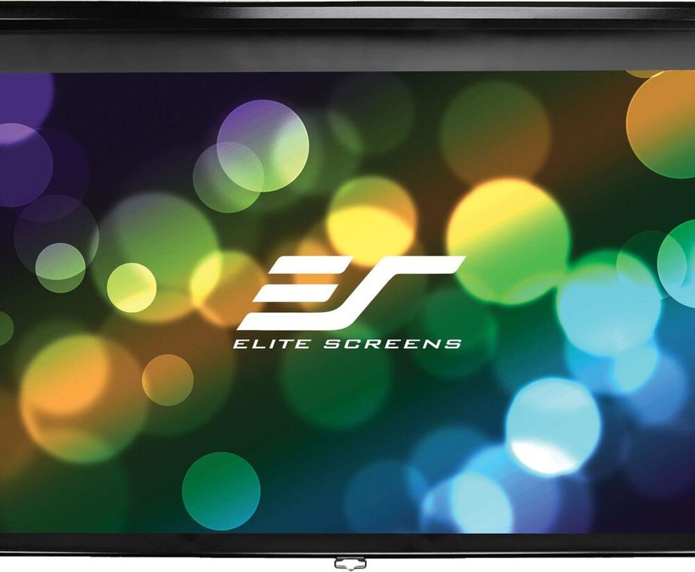 Elite Screens Manual Series M106UWH - Leinwand - Decke montierbar, Wand montierbar - 269 cm (106" ) - 16:9 - MaxWhite - Schwarz (M106UWH)