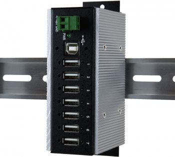 Exsys Ex 1177HMVS-WT - Hub - 7 x USB2.0 - an DIN-Schiene montierbar - Gleichstrom (EX-1177HMVS-WT)