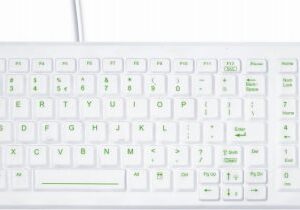 Tast Active Key AK-C7000 Desinfizierbare Hygiene-Tastatur mit Nummernfeld CleanFunction USB weiß (DE) (AK-C7000F-U1-W/GE)