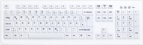 Active Key MedicalKey AK-C8100 - Tastatur - kabellos - 2,4 GHz - Deutsch - weiß (AK-C8100F-FU1-W/GE)