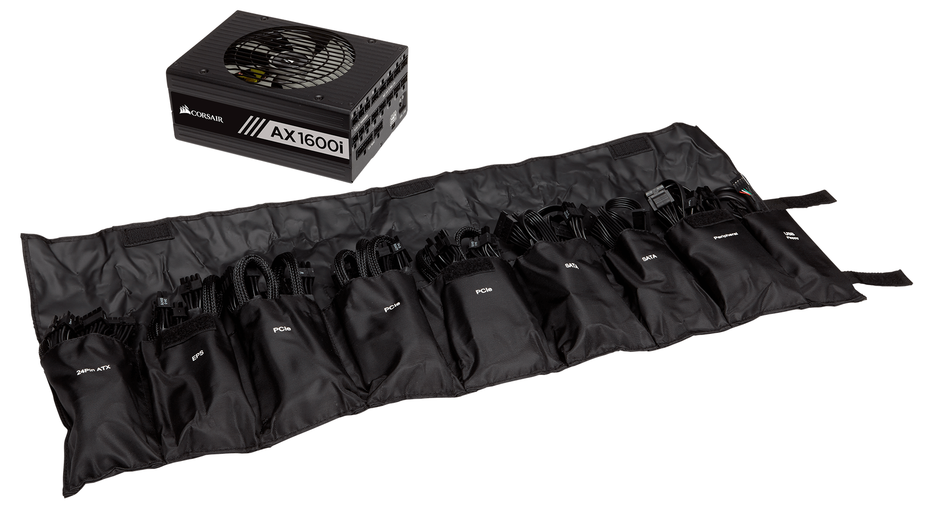 Corsair AXi Series AX1600i - Stromversorgung (intern) - ATX12V 2,4 - EPS12V 2,92 - 80 PLUS Titanium - Wechselstrom 100-240 V - 1600 Watt - Europa (CP-9020087-EU)