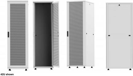 Intellinet - Basic - Schrank - Netzwerkschrank - Grau, RAL 7035 - 36U - 48,3 cm (19") (715454)