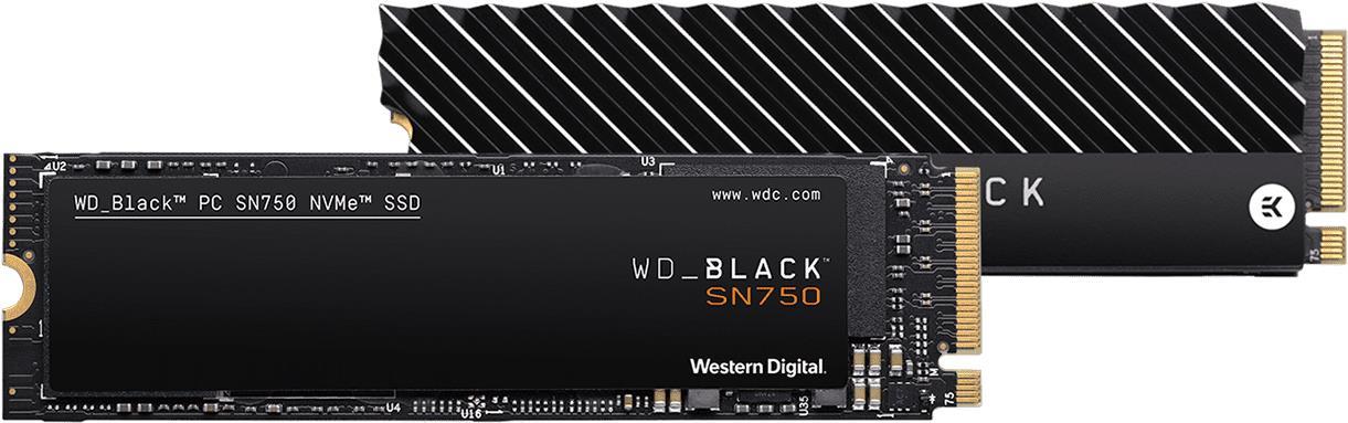 WD Black SN750 NVMe SSD WDBGMP0020BNC - SSD - 2 TB - intern - M.2 2280 - PCI Express 3.0 x4 (NVMe) - integrierter Kühlkörper