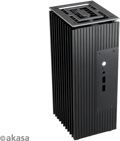 Akasa Turing Fanless NUC Case for 8th Gen Intel NUC Boards - Aluminium - Position Vertically/Horizontally - PC - Aluminium - Schwarz - UCFF - Festplatte - Leistung - 2.5"  (A-NUC45-M1B)