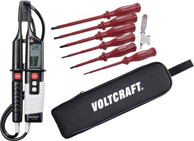 VOLTCRAFT VC 64 Zweipoliger Spannungsprüfer CAT III 1000 V, CAT IV 600 V Akustik, LED, LCD