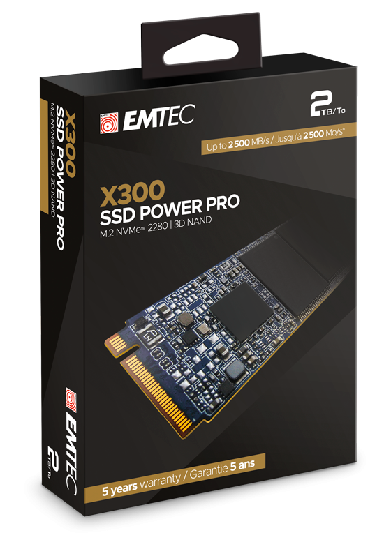 EMTEC Power Pro X300 - SSD - 2 TB - intern - M.2 2280 - PCI Express 3.0 x4 (NVMe)