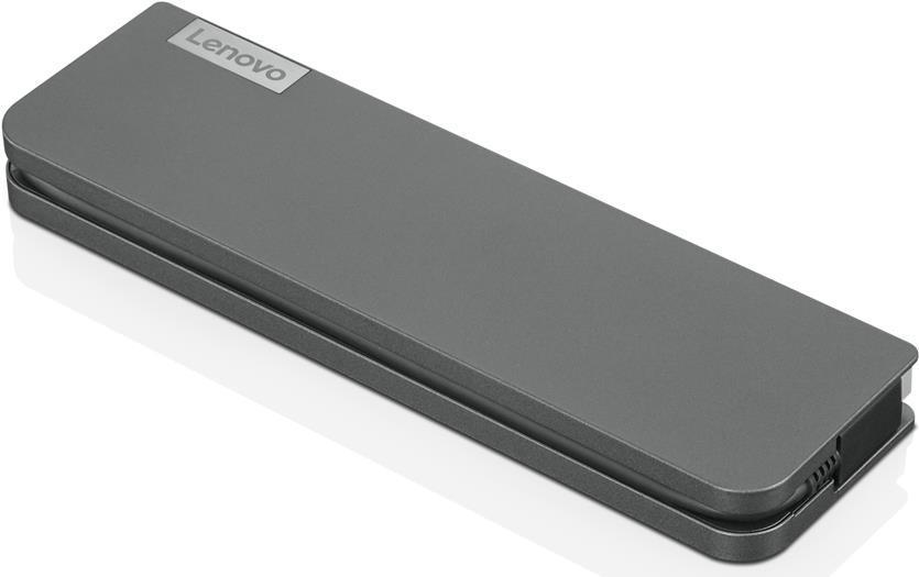 Lenovo USB-C Mini Dock - Verkabelt - USB 3.2 Gen 1 (3.1 Gen 1) Type-C - 3,5 mm - 10,100,1000 Mbit/s - Grau - CB - BSMI - SII - CU - Ukraine - Kvalitet - LOA - NOM - cULus - FCC - ICES - CE - RCM - VCCI - KCC - EAC (40AU0065DK)