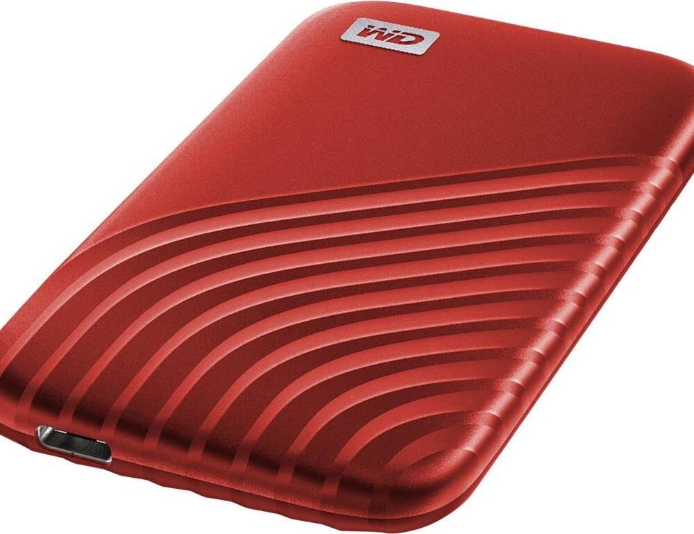 Western Digital WD My Passport SSD WDBAGF0020BRD - SSD - verschlüsselt - 2 TB - extern (tragbar) - USB 3.2 Gen 2 (USB-C Steckverbinder) - 256-Bit-AES - Rot (WDBAGF0020BRD-WESN)
