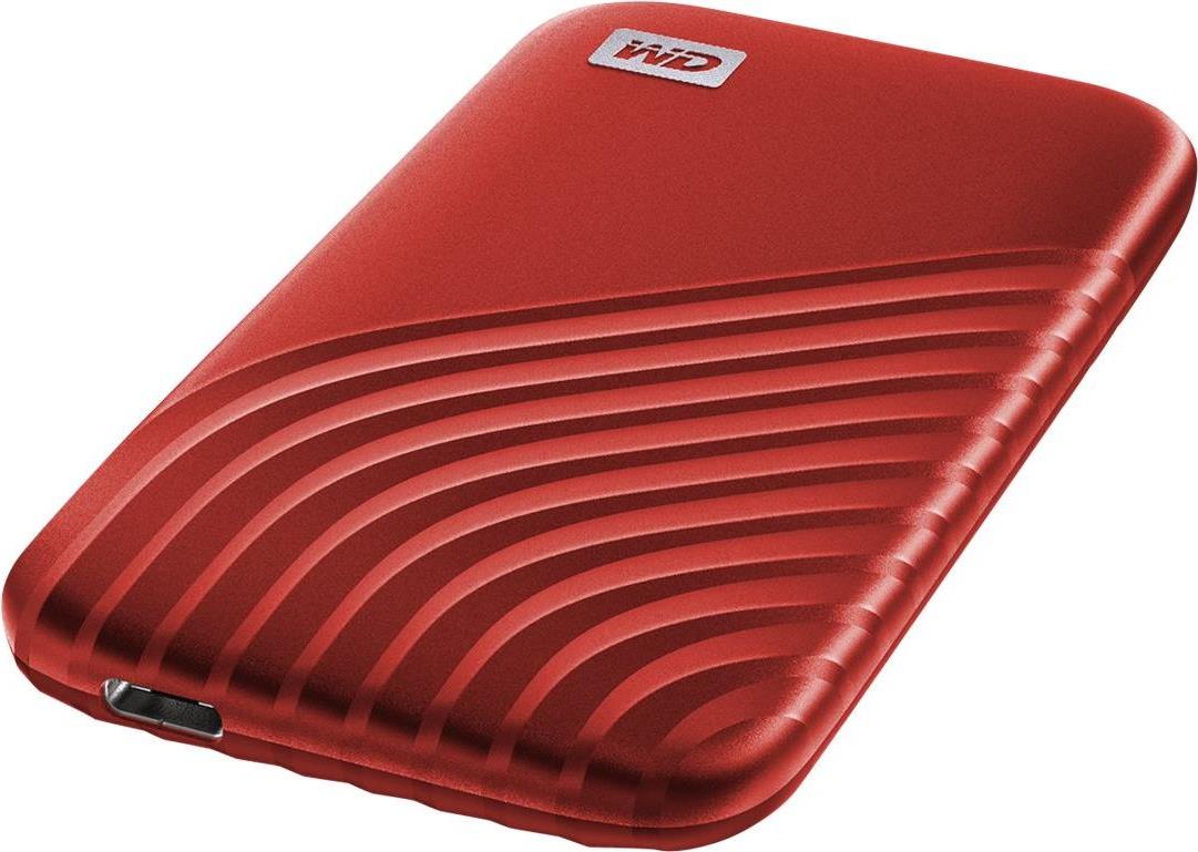 Western Digital WD My Passport SSD WDBAGF0020BRD - SSD - verschlüsselt - 2 TB - extern (tragbar) - USB 3.2 Gen 2 (USB-C Steckverbinder) - 256-Bit-AES - Rot (WDBAGF0020BRD-WESN)