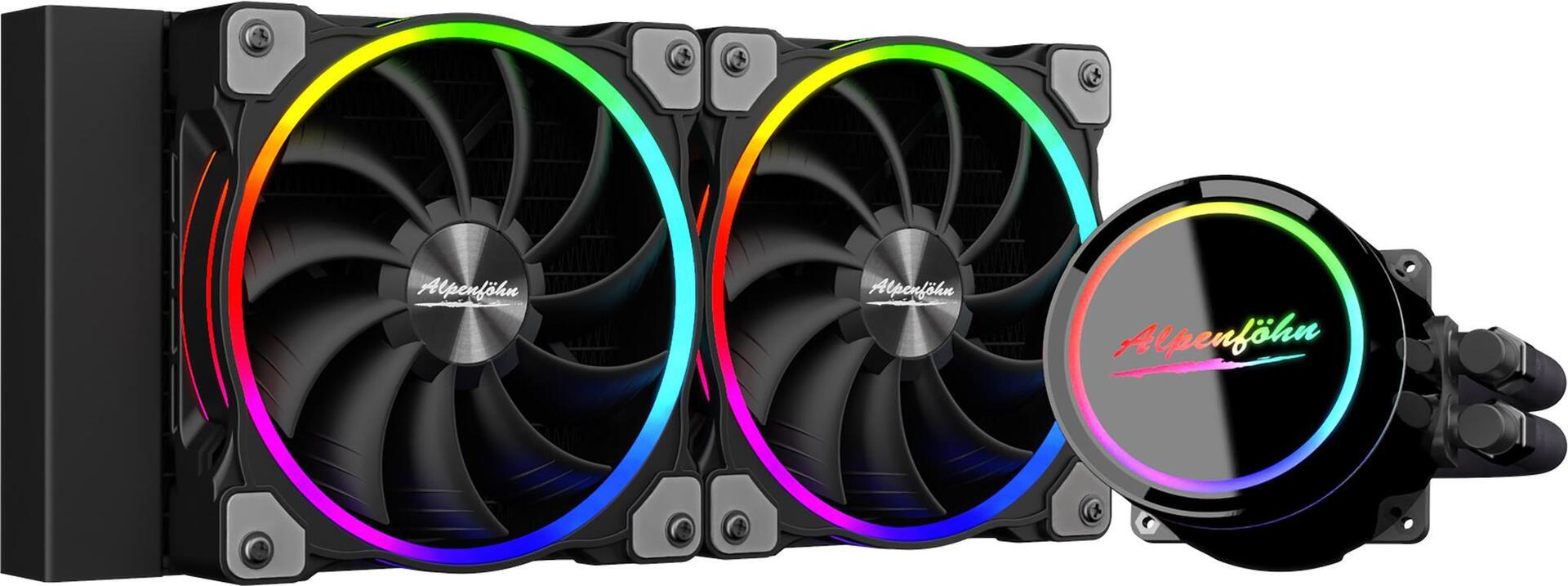 EKL Alpenföhn Gletscherwasser 240 High Speed - Prozessor-Flüssigkeitskühlsystem - Kühlergröße: 240 mm - (für: LGA1156, AM2, AM2+, LGA1366, AM3, LGA1155, AM3+, LGA2011, FM1, LGA1150, LGA2011-3, LGA1151, AM4, LGA2066, TR4, sTRX4, LGA1200) - Kupfer - 120 mm (84000000181)