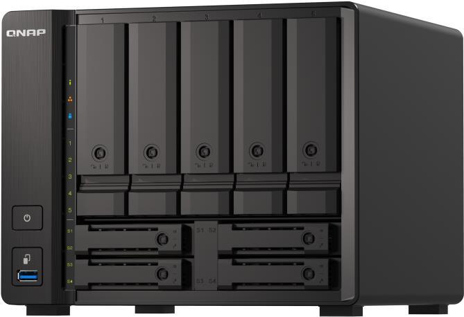 QNAP TS-H973AX-8G - NAS-Server - 9 Schächte - SATA 6Gb/s - RAID 0, 1, 5, 6, 10, 50, JBOD, 60, RAID TP - RAM 8 GB - 2.5 Gigabit Ethernet / 10 Gigabit Ethernet - iSCSI