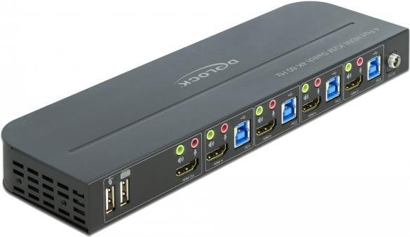 Delock - KVM-/Audio-Switch - 4 x KVM/Audio - 1 lokaler Benutzer - Desktop (11483)