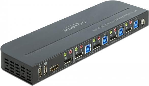 Delock DisplayPort 1.4 KVM Switch 8K 30 Hz mit USB 3.0 und Audio (11484)