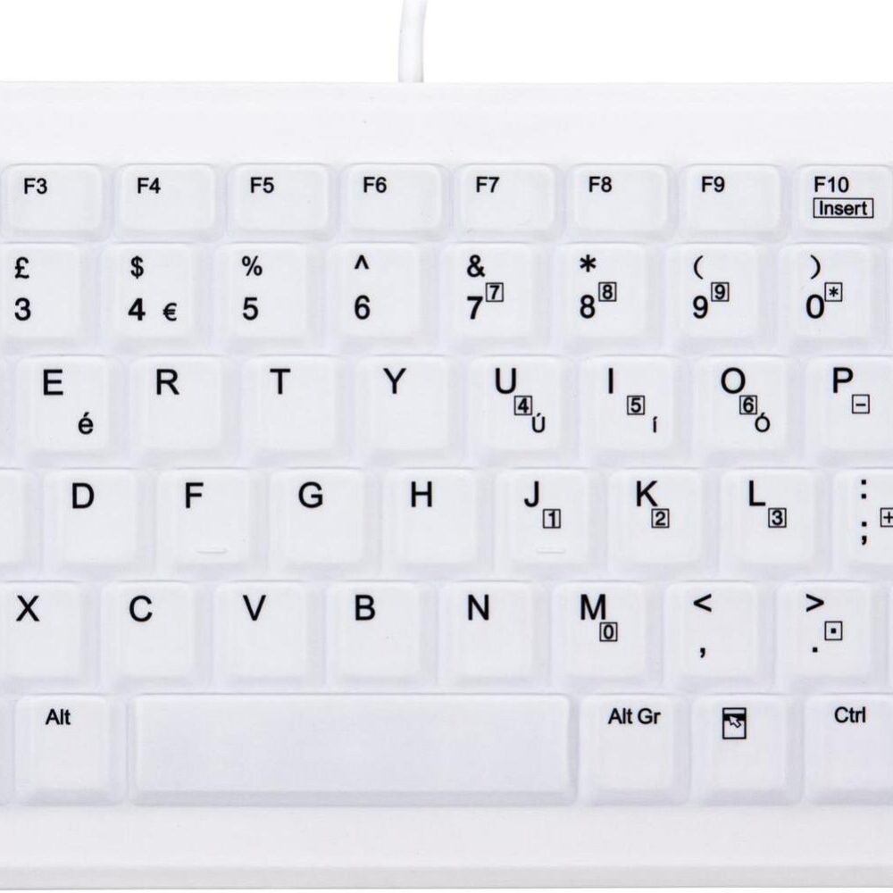 CHERRY AK-C4110 Tastatur USB QWERTY UK Englisch Weiß (AK-C4110F-U1-W/UK)