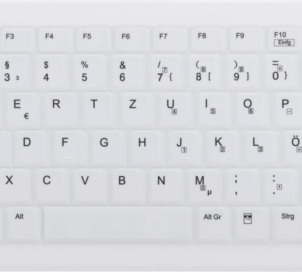 CHERRY AK-C4110 Tastatur RF Wireless AZERTY Französisch Weiß (AK-C4110F-FU1-W/FR)