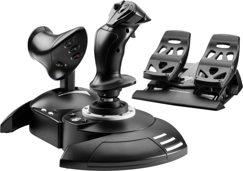Thrustmaster T-Flight Full Kit X - Joystick, Gashebel und Pedale - kabelgebunden - für PC, Microsoft Xbox One, Microsoft Xbox Series S, Microsoft Xbox Series X