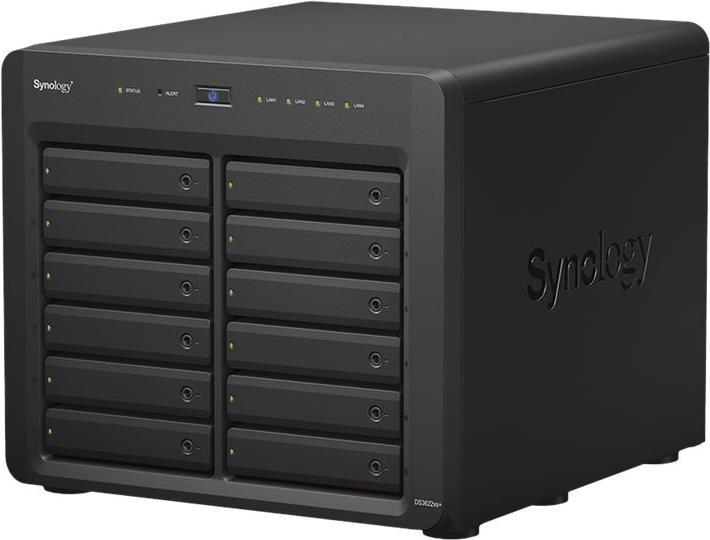 Synology Disk Station DS3622XS+ - NAS-Server - 12 Schächte - SATA 6Gb/s - RAID 0, 1, 5, 6, 10, JBOD, RAID F1 - RAM 16 GB - Gigabit Ethernet / 10 Gigabit Ethernet - iSCSI Support