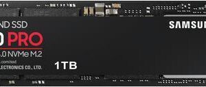 Samsung 980 PRO MZ-V8P1T0BW - SSD - verschlüsselt - 1TB - intern - M.2 2280 - PCIe 4,0 x4 (NVMe) - Puffer: 1GB - 256-Bit-AES - TCG Opal Encryption - für Intel Next Unit of Computing 12, 13 (MZ-V8P1T0BW)