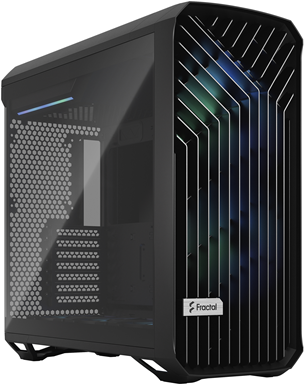 Fractal Design Torrent Compact RGB TG Light Tint - Kompaktgehäuse - Erweitertes ATX - keine Spannungsversorgung (ATX) - Schwarz - USB/Audio (FD-C-TOR1C-02)