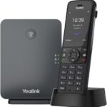 Yealink W78P - Schnurloses VoIP-Telefon - mit Bluetooth-Schnittstelle mit Rufnummernanzeige - 1900 MHz - DECT - dreiweg Anruffunktion - SIP, SIP v2, RTCP-XR, VQ-RTCPXR - 10 Leitungen - Schwarz, Class