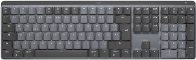 Logitech Master Series MX Mechanical - Tastatur - hinterleuchtet - kabellos - Bluetooth LE - QWERTZ - Deutsch - Tastenschalter: Clicky - Graphite