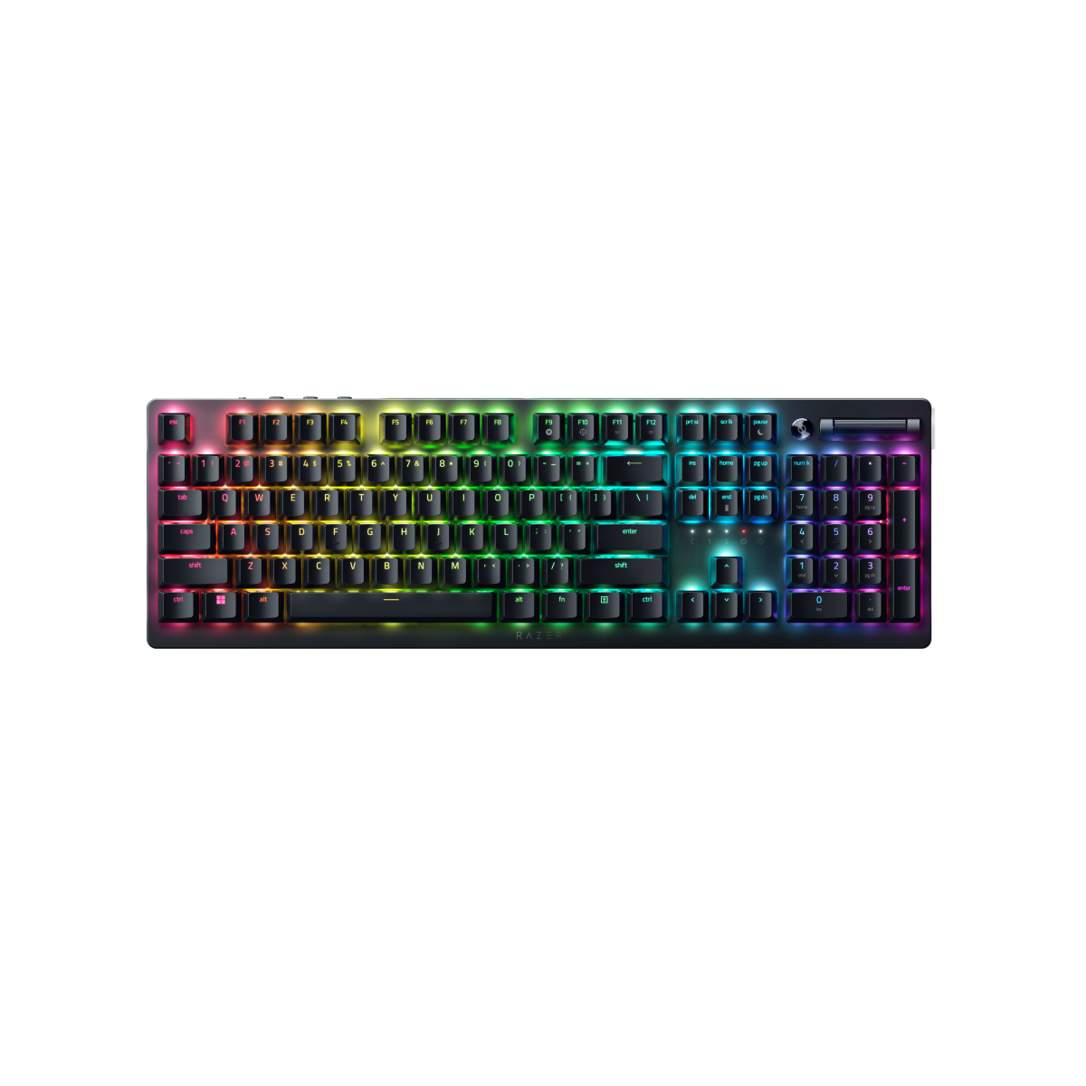 Razer DeathStalker V2 Pro - Tastatur (Top case) - flaches Profil - Hintergrundbeleuchtung - Bluetooth, 2,4 GHz - QWERTZ - Deutsch - Tastenschalter: Razer Linear Optical Switch Red (RZ03-04360400-R3G1)