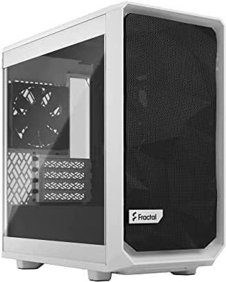 Fractal Design Meshify 2 Mini - micro ATX - Seitenteil mit Fenster (gehärtetes Glas) - keine Spannungsversorgung (ATX) - weiß - USB/Audio