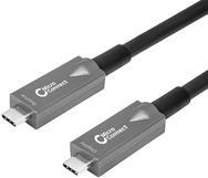 MicroConnect Premium - USB-Kabel - USB-C (M) zu USB-C (M) - USB 3,2 Gen 2 - 7,5m - Innen, HAOC-Kabel (Hybrid Active Optical Cable), unterstützt 4K 60 Hz (3840 x 2160) - Schwarz (USB3.2CC7OP)