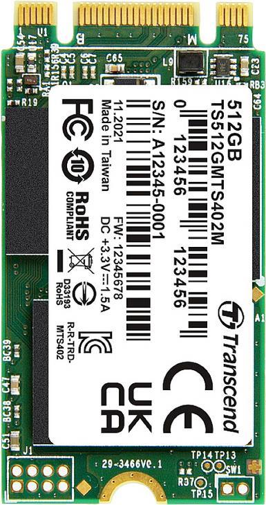 Transcend MTS402M M.2 512 GB Serial ATA III MLC NAND (TS512GMTS402M)