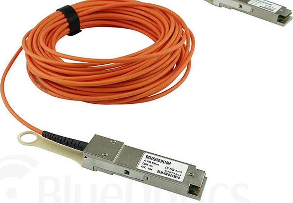 Kompatibles Nokia QSFP-AOC-50M QSFP BlueOptics Aktives Optisches Kabel (AOC), 40GBASE-SR4, Ethernet, Infiniband FDR10, 50 Meter (QSFP-AOC-50M-NK-BO)