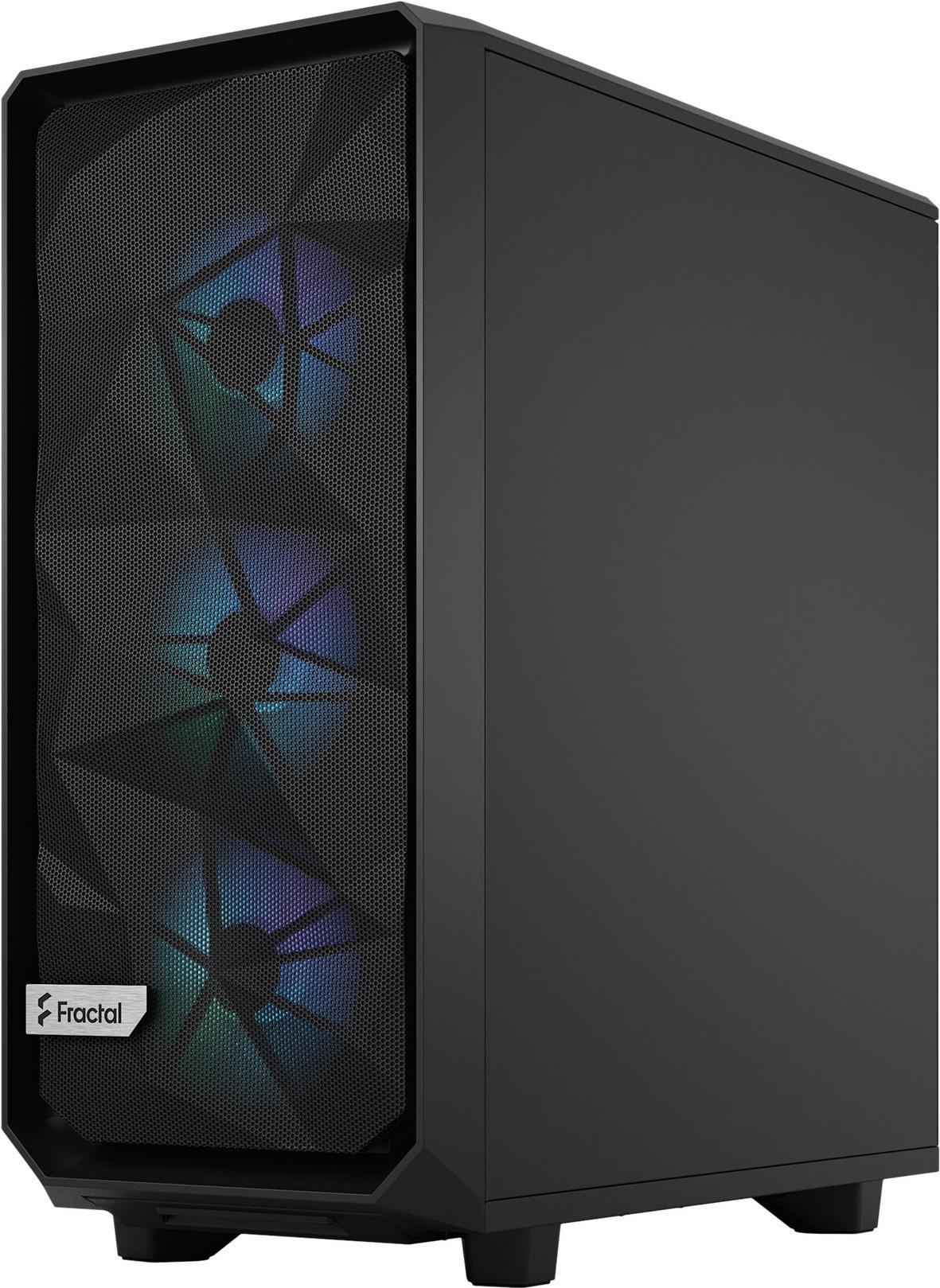 Fractal Design Meshify Meshify 2 Compact - Mid tower - ATX - Seitenteil mit Fenster (gehärtetes Glas) - keine Spannungsversorgung (ATX) - Black TG Light Tint - USB/Audio (FD-C-MES2C-06)