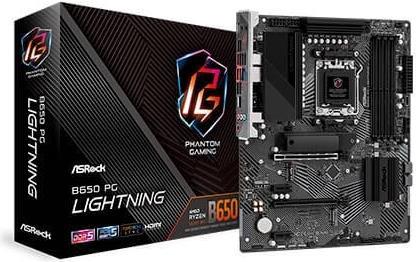 ASRock B650 PG Lightning - Motherboard - ATX - Socket AM5 - AMD B650 Chipsatz - USB 3,2 Gen 1, USB-C 3,2 Gen2, USB-C 3,2 Gen 2x2 - 2,5 Gigabit LAN - Onboard-Grafik (CPU erforderlich) - HD Audio (8-Kanal) (90-MXBK20-A0UAYZ)