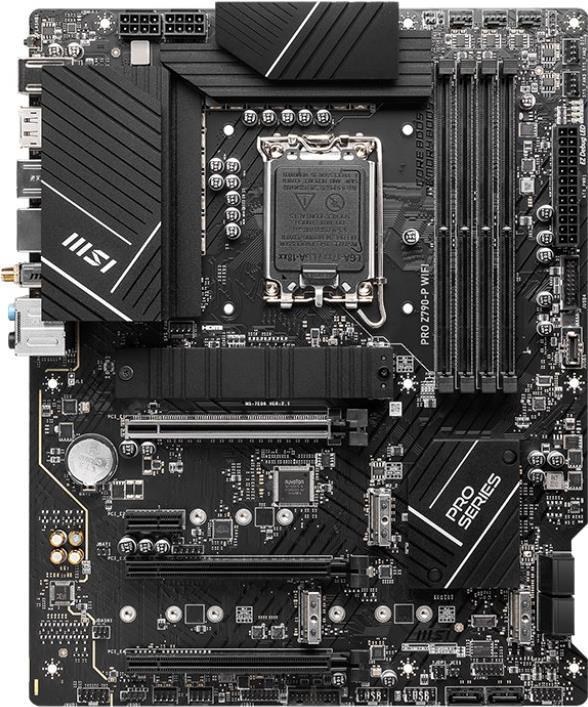 MSI PRO Z790-P WIFI - Motherboard - ATX - LGA1700-Sockel - Z790 Chipsatz - USB 3,2 Gen 1, USB 3,2 Gen 2, USB-C 3,2 Gen2, USB-C 3,2 Gen 2x2 - 2,5 Gigabit LAN, Wi-Fi, Bluetooth - Onboard-Grafik (CPU erforderlich) - HD Audio (8-Kanal) (7E06-001R)