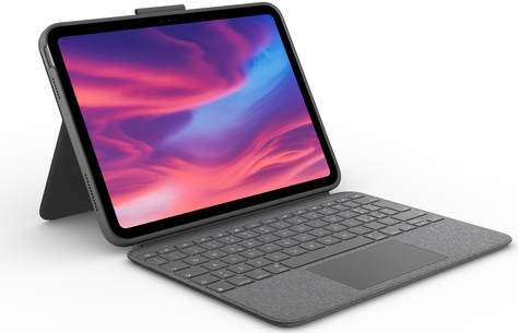 Logitech Combo Touch - Tastatur und Foliohülle - mit Trackpad - hintergrundbeleuchtet - Apple Smart connector - QWERTY - Italienisch - Oxford Gray - für Apple 10.2"  iPad Wi-Fi, 10.5"  iPad Pro Wi-Fi, 10.9"  iPad Wi-Fi, iPad Air Wi-Fi