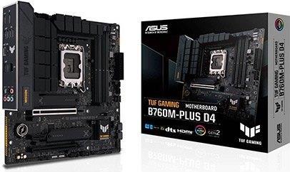 ASUS TUF GAMING B760M-PLUS D4 - Intel - LGA 1700 - Intel® Celeron® - Intel® Core™ i3 - Intel® Core™ i5 - Intel® Core™ i7 - Intel® Core™ i9,... - LGA 1700 - DDR4-SDRAM - 128 GB (90MB1DI0-M0EAY0)