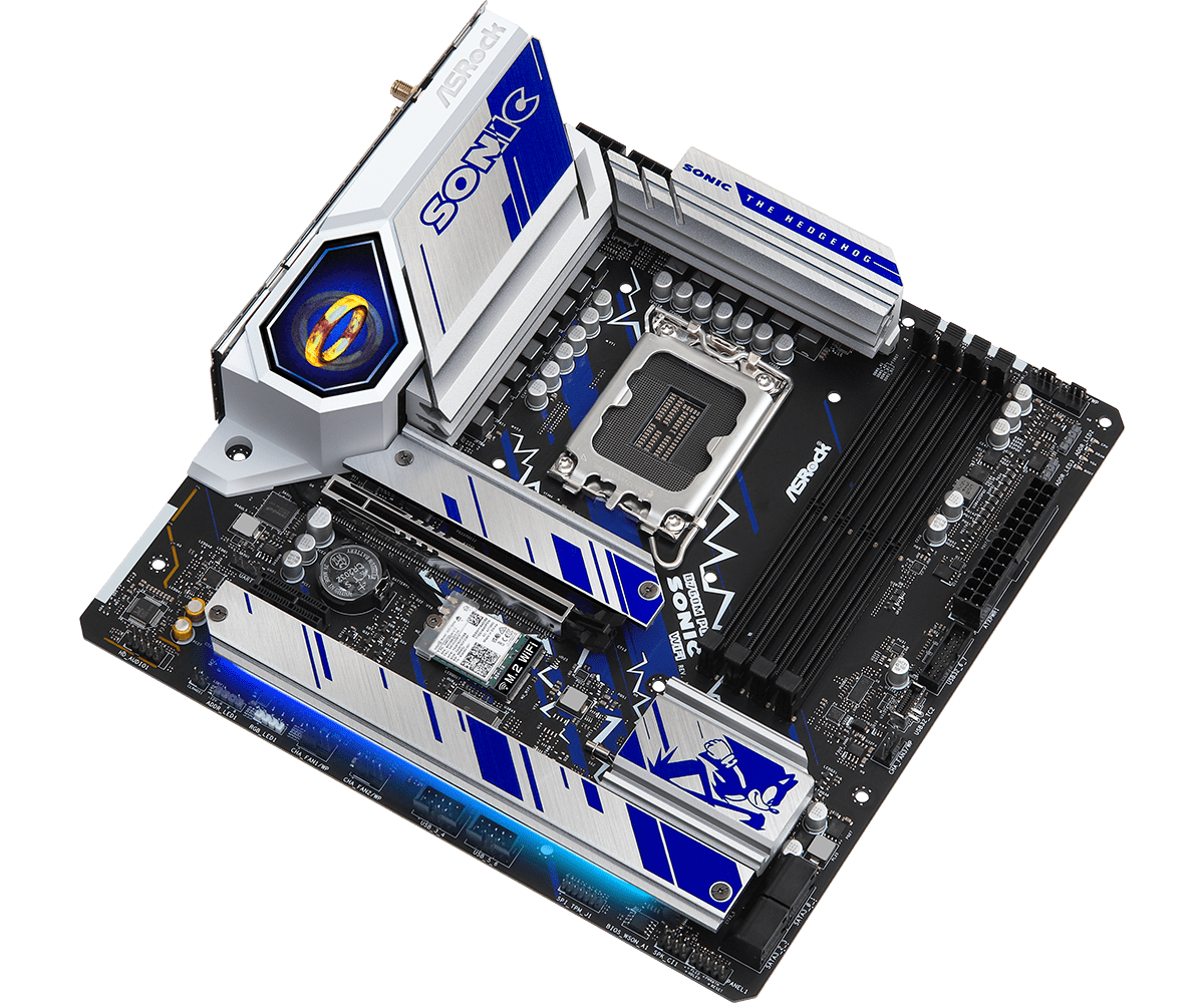 ASRock B760M PG Sonic WiFi - Motherboard - micro ATX - LGA1700-Sockel - B760 Chipsatz - USB 3,2 Gen 1, USB 3,2 Gen 2, USB-C 3,2 Gen2 - 2,5 Gigabit LAN, Bluetooth, Wi-Fi - Onboard-Grafik (CPU erforderlich) - HD Audio (8-Kanal) (90-MXBKM0-A0UAYZ)