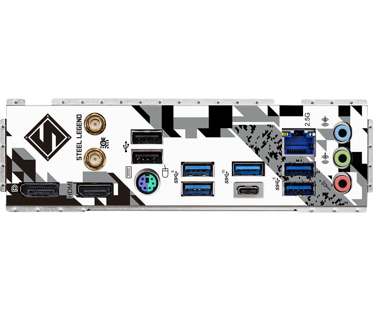ASRock B760M Steel Legend WiFi - Motherboard - micro ATX - LGA1700-Sockel - B760 Chipsatz - USB-C 3,2 Gen2, USB 3,2 Gen 2, USB 3,2 Gen 1 - 2,5 Gigabit LAN, Wi-Fi 6E, Bluetooth - Onboard-Grafik (CPU erforderlich) - HD Audio (8-Kanal) (90-MXBL70-A0UAYZ)