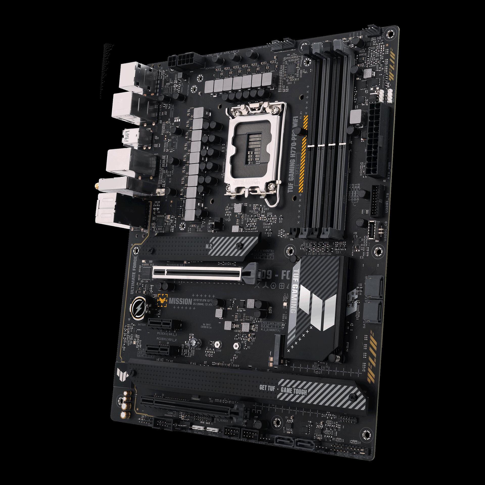 ASUS TUF GAMING H770-PRO WIFI - Intel - LGA 1700 - Intel® Celeron® - Intel® Core™ i3 - Intel® Core™ i5 - Intel® Core™ i7 - Intel® Core™ i9,... - LGA 1700 - DDR5-SDRAM - 128 GB (90MB1D50-M0EAY0)