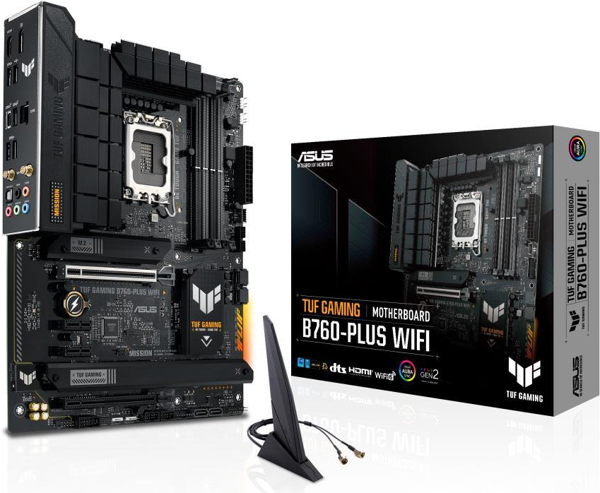 ASUS TUF Gaming B760-Plus WIFI - Intel - LGA 1700 - Intel® Celeron® - Intel® Core™ i3 - Intel® Core™ i5 - Intel® Core™ i7 - LGA 1700 - DDR5-SDRAM - 128 GB (90MB1ER0-M0EAY0)