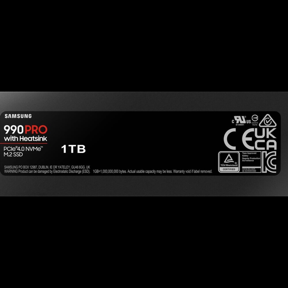 Samsung 990 PRO MZ-V9P2T0CW - SSD - verschlüsselt - 2 TB - intern - M.2 2280 - PCIe 4.0 x4 (NVMe) - 256-Bit-AES - TCG Opal Encryption 2.0 - integrierter Kühlkörper - für Sony PlayStation 5
