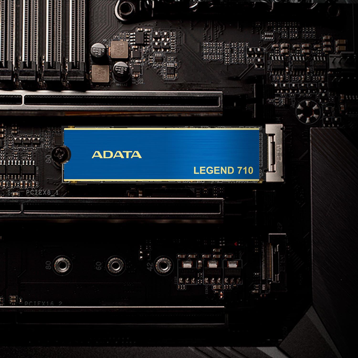 ADATA Legend 710 - SSD - 2 TB - intern - M.2 2280 - PCIe 3.0 x4 (NVMe) - 256-Bit-AES - integrierter Kühlkörper