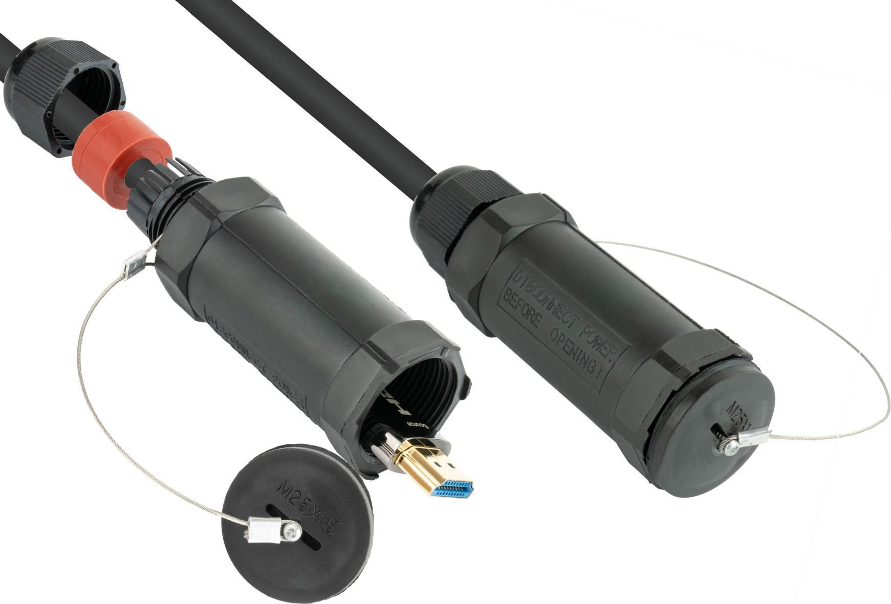 AOC Hybrid High-Speed HDMI 2.0b, stahlarmiert, 4K @60Hz, 18 GBit/s, schwarz, 15m, PYTHON Series (AOC-HP2015)
