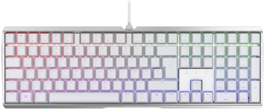 CHERRY MX-Board 3.0 S - Tastatur - Hintergrundbeleuchtung - USB - QWERTZ - Deutsch - Tastenschalter: CHERRY MX Red - weiß (G80-3874LYADE-0)