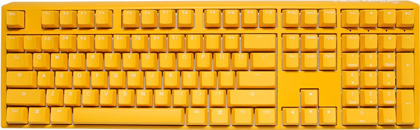 DuckyChannel Ducky One 3 - Tastatur - Hintergrundbeleuchtung - USB - QWERTZ - Deutsch - Tastenschalter: CHERRY MX Speed Silver - Yellow Ducky (DKON2108ST-PDEPDYDYYYC1)