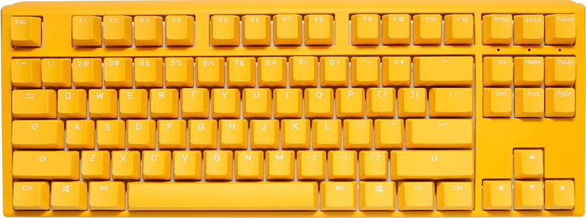 DuckyChannel Ducky One 3 TKL - Tastatur - Hintergrundbeleuchtung - USB - QWERTZ - Deutsch - Tastenschalter: CHERRY MX Clear - Yellow Ducky (DKON2187ST-WDEPDYDYYYC1)