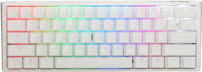 DuckyChannel Ducky One 3 Mini - Tastatur - Hintergrundbeleuchtung - USB-C - QWERTY - Deutsch - Tastenschalter: CHERRY MX Clear - Pure White (DKON2161ST-WDEPDPWWWSC1)